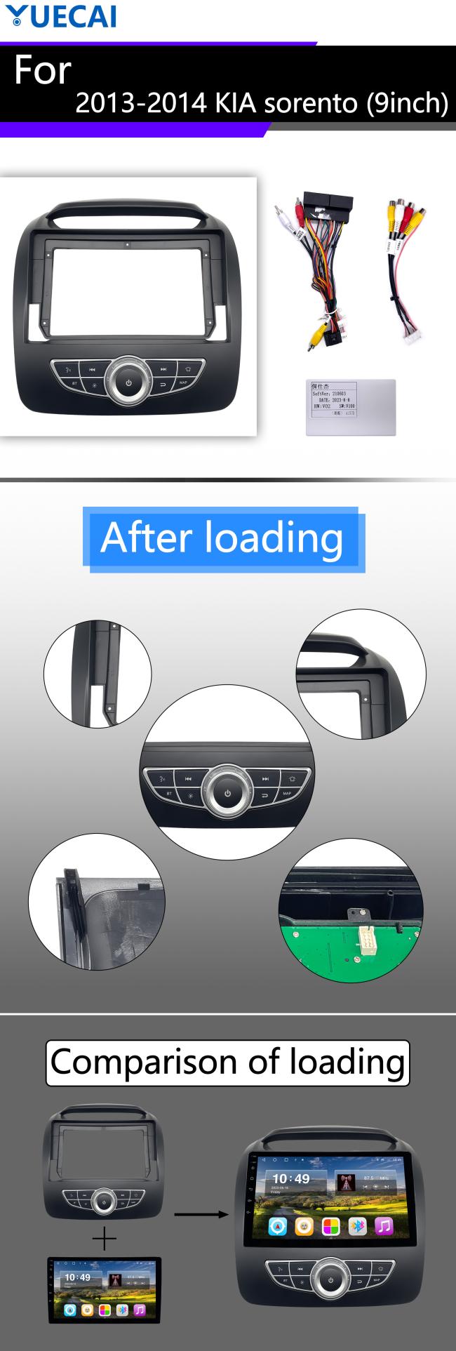 9-inch KIA Sorento multimedia player with modern interface and sleek design