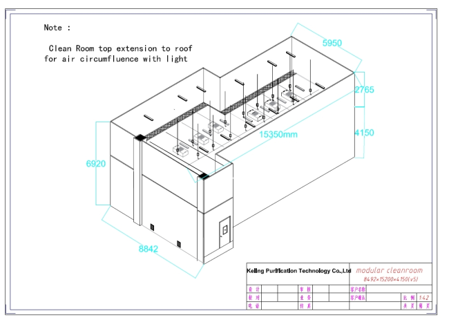Modular Clean Room Laminar Flow Booth with temperature and humidity control