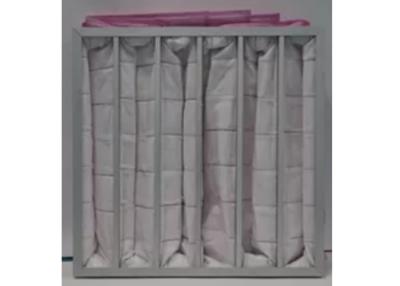 China Polyester Ahu 3500m³/H Pocket Air Filter / Bag Filter F7 To F9 Efficiency for sale