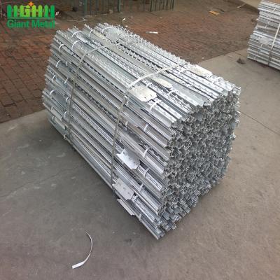 China 50*50*5mm Steel Studded T Post Customizable Length Hot Dipped Galvanized for sale