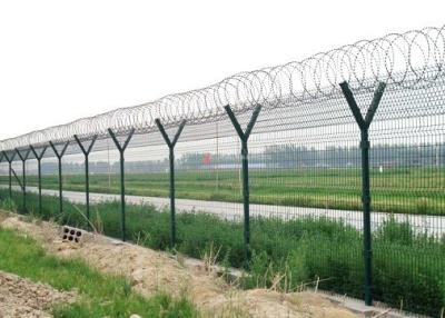 China Powder Coated Green 358 Prison Anti Climb Security Fencing for sale