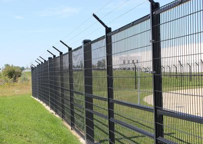 China Powder Coated Peach Post Double Wire Fencing 1500mm Height for sale