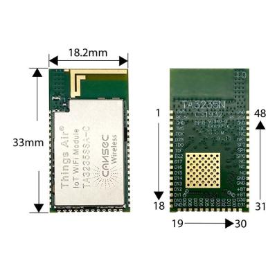 China Wireless IoT Wifi Transmitter Module Ipv4 & Ipv6 Cansec TA3235SSA-C Ti CC3235 Switch Wifi Module For Industry Automation for sale