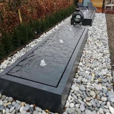 Chine La poudre a enduit la fontaine d'eau noire de rectangle d'acier doux de nappe phréatique en métal de jardin à vendre