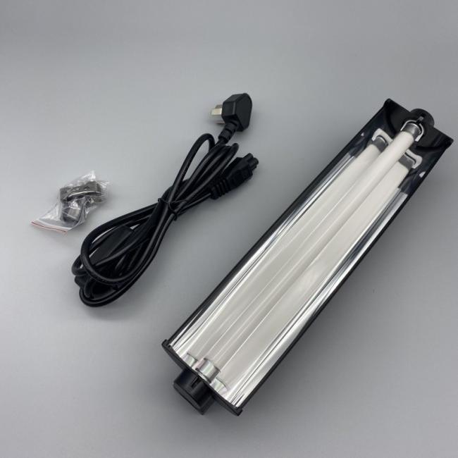 UVB light kit installed in reptile enclosure