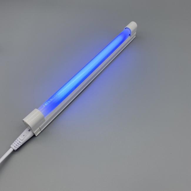 Side view of F8T5 Black Light showing dimensions and design