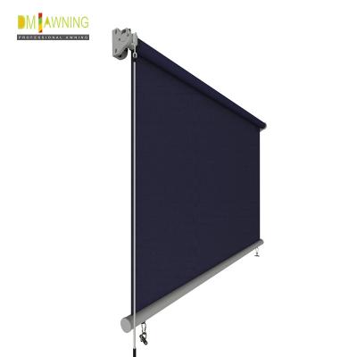 China Vertical Window Retractable Awning Remote Courtyard Rolling Curtains for sale