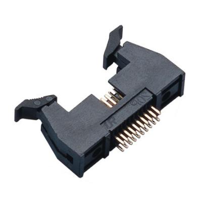 China 20 Pin 180°DIP Latch Header Ejector Connector  1.27*2.54 mm Pitch   Male Pin Header for sale
