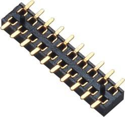 China 2.00mm Female Header Connector Double Row SMT PA9T Black  Board to Wire connection for sale
