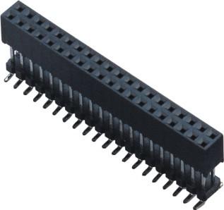 中国 2.0mmピッチの倍の列のコネクターは1つのプラスチックSMTのタイプLCPの黒ROHSを加えます 販売のため