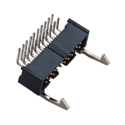 China Power Latch Header Connector Ejector 2.54mm Bending Brass gold or tin plating for sale