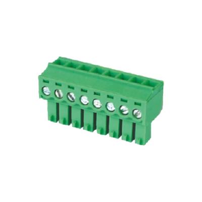 China 3.5 Pitch Pluggable Terminal Block Female PA66 Green Without  Ear 02~20P for sale