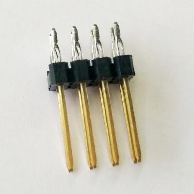 China Negro ROHS de la echada PBT de Pin Header Connector Single Row 2,54 del ajuste de prensa de WCON en venta