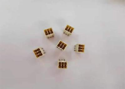 China 2.54mm Wafer 2*3P SMT W/T Latch Wire To Board Connector W/O Cut Brass for sale