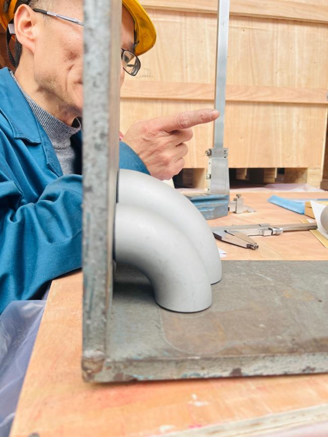 SS316 90 Degree Long Radius Elbow installation example