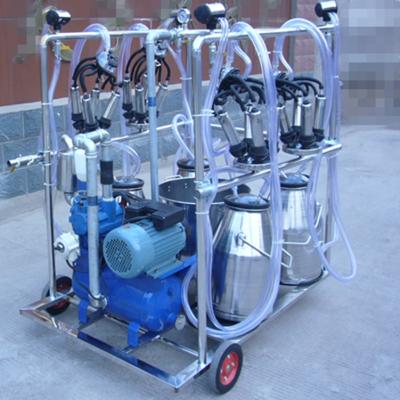 China Diesel Engine Eletric Motor Mobile Sheep Milking Machine 550 l / Min Vacuum Pump Capacity for sale