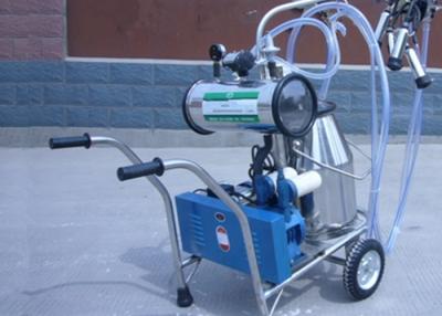 China 220V Removable Aluminum Bucket Mobile Milking Machine For Cow / Goat / Sheep for sale