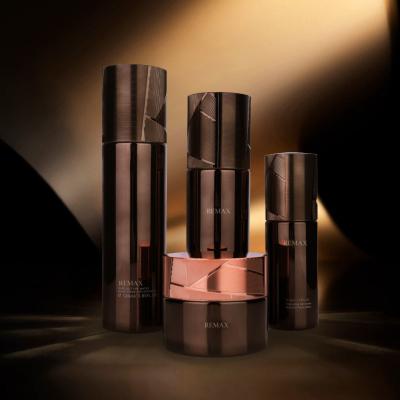 Chine Luxurious Brown Bottle Glass Skincare Packaging Collection 4 Bottles For Ultimate Indulgence à vendre