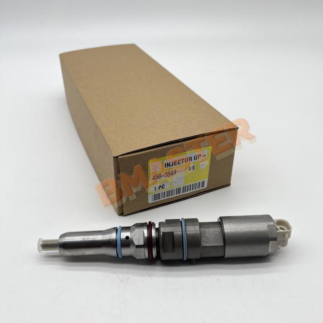 Caterpillar Fuel Injector 4563544 side view displaying nozzle and connection details