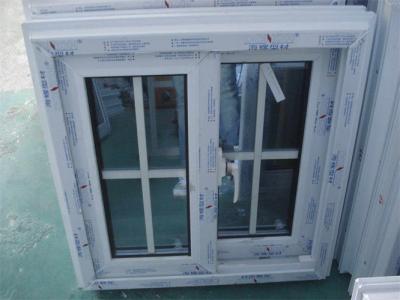China Single Glass Two Track UPVC Sliding Window And Door EPDM Double Sealing System for sale