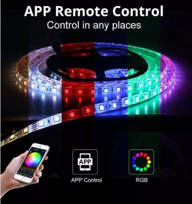 China 10m SMD 5050 RGB LED Strip ABS Body Smart Phone App Control Decorative Lighting for sale