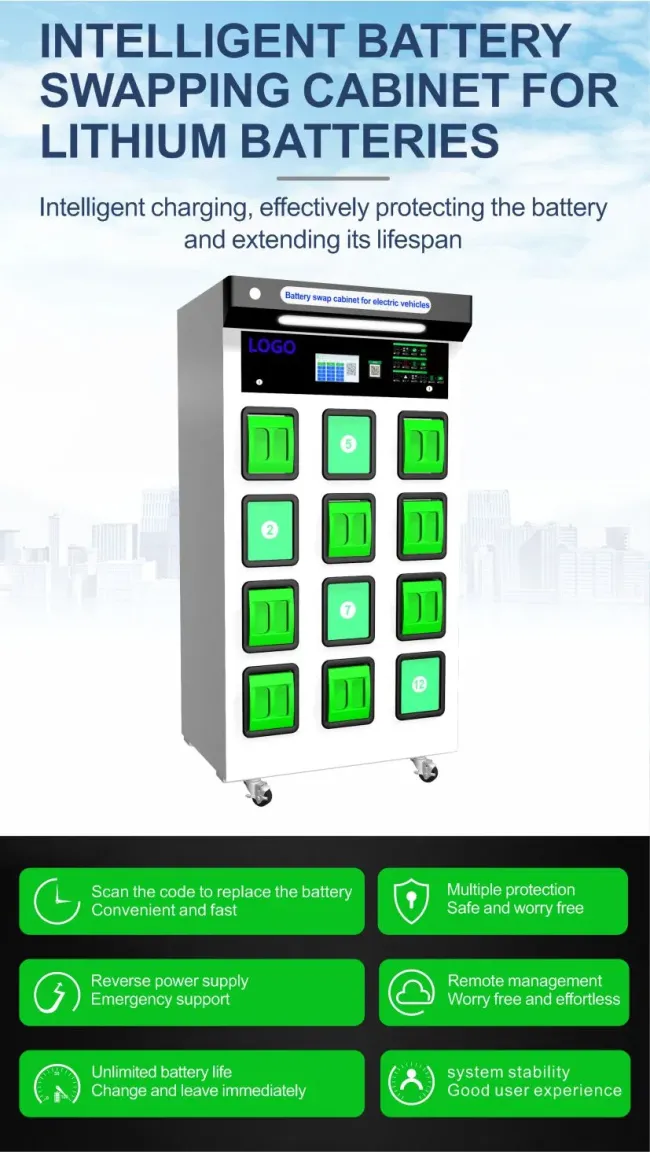 Battery Swap Cabinet interior view showing battery compartments