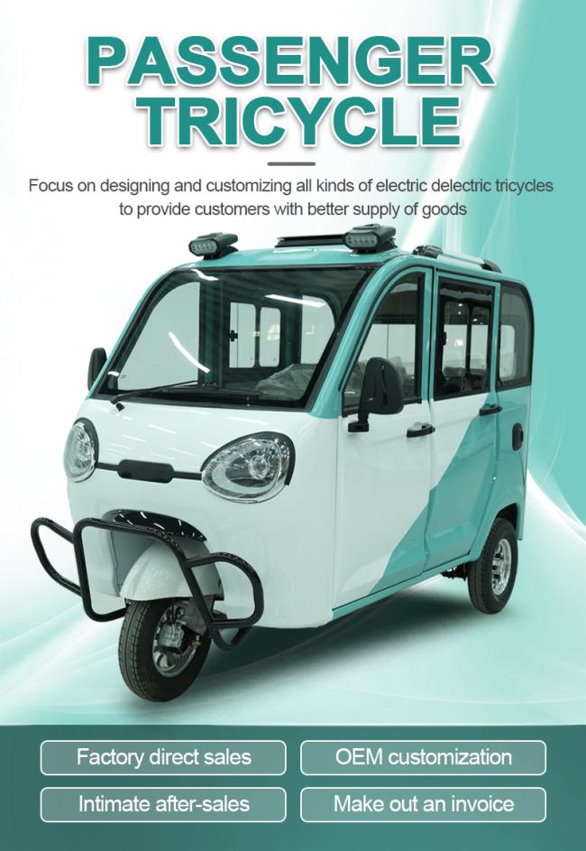 High-speed electric passenger tricycle side view