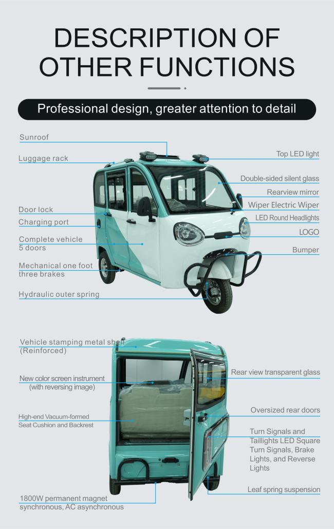 High-speed electric passenger tricycle charging port