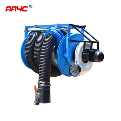 China AA4C Vehicle Spring Driven Exhaust Hose Reel Car Exhaust Extraction Hose Drum On Sliding Rail for sale