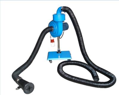 China Vehicle Exhaust Extracting Hose Reel Movable Trolley With 1.1KW Fan 75mm Diameter 4m Long for sale