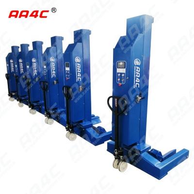 China AA4C 20T 30T 40T hydraulic heavy duty bus truck lift wireless movable 4 post truck lift combined type bus ramp for sale