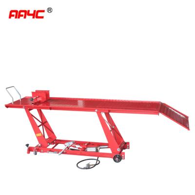 China 1100 Lbs Hydraulic Motorcycle Scissor Lift Table Red 180mm Height 0.85Mpa for sale