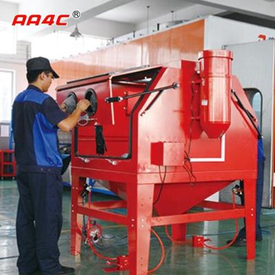 中国 sandblasterの頑丈な砂吹きのキャビネットを取除くAA4C 1200L Industrialのサンドブラスティングのキャビネットの錆   AA-SBC1200 販売のため