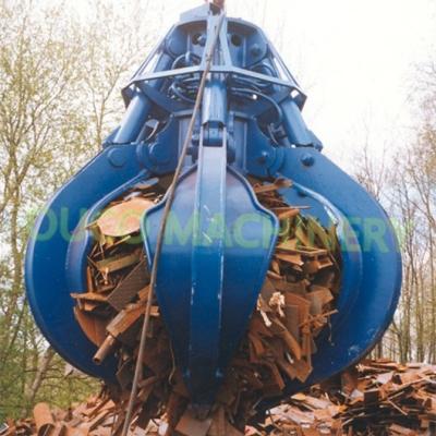 China Steel Waste 14.5 m3 Hydraulic Orange Peel Grab Bucket for sale