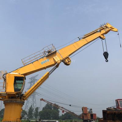 China 1.5t 36.6m Straight Hydraulic Telescopic Boom Marine Crane With Abs Certificate for sale