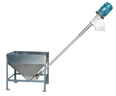 China Screw Auger Conveyor Grain Elevator With Hopper Flour 2.5KW 114mm Auxiliary Equipment for sale