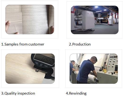 Non Toxic Materials Decorative Printing Wood Grain PVC Film For Plastic Flooring 0