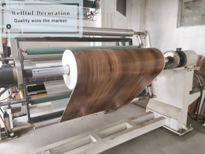 China Anchura decorativa 1000m m de la película del vinilo del diseño de madera de roble para el suelo del proceso estadístico/de WPC en venta