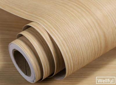 China Two Layers PVC Lamination Film 0.15mm Wood Embossed 1000mm for sale