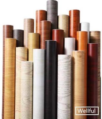 Chine Ruloir d'emballage d'impression de film en PVC avec bois de chêne / bois de pin / bois de noyer à vendre