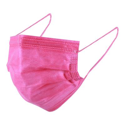 China Multi Color Disposable Face Mask Pink 3ply Face Masks Purple Pink Colored Face Masks for sale