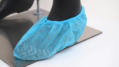 China S&J Anti slip shoe cover PP Nonwoven Shoe Cover With Underprinting Dustproof Stamp Shoes Covers for sale
