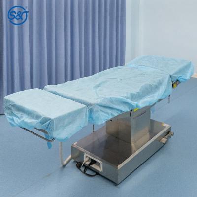 China S&J Disposable whole or without Elastic table cover Surgical Medical Non woven Bed Cover Sheet for Hospital for sale