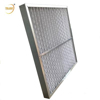 China Panel Pleated Aluminum Alloy Frame Pre Air Filter For Air Conditioning for sale