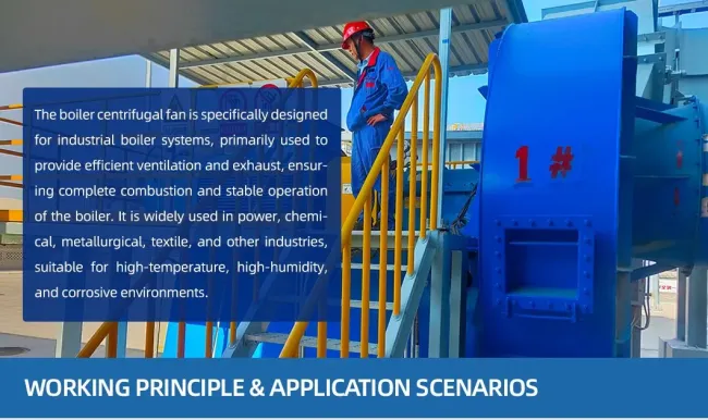 280kw High Efficiency Low Pressure Centrifugal ID Fan in Boiler