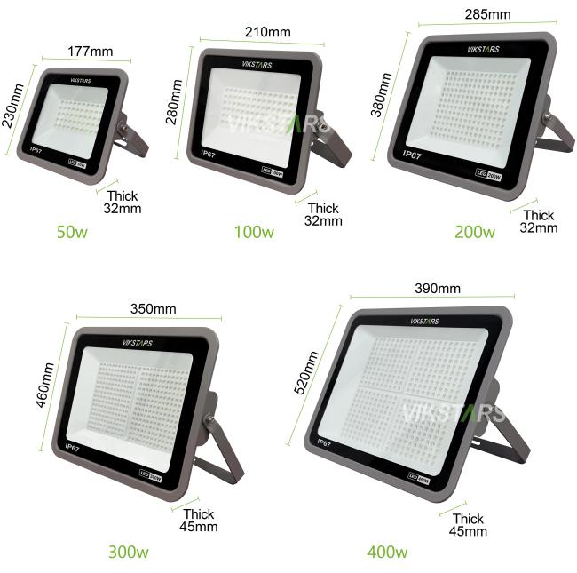 Cheapest Price LED Flood Lights 50W 100W 150W 200W 300W 400W IP67 Outdoor LED Reflector 6