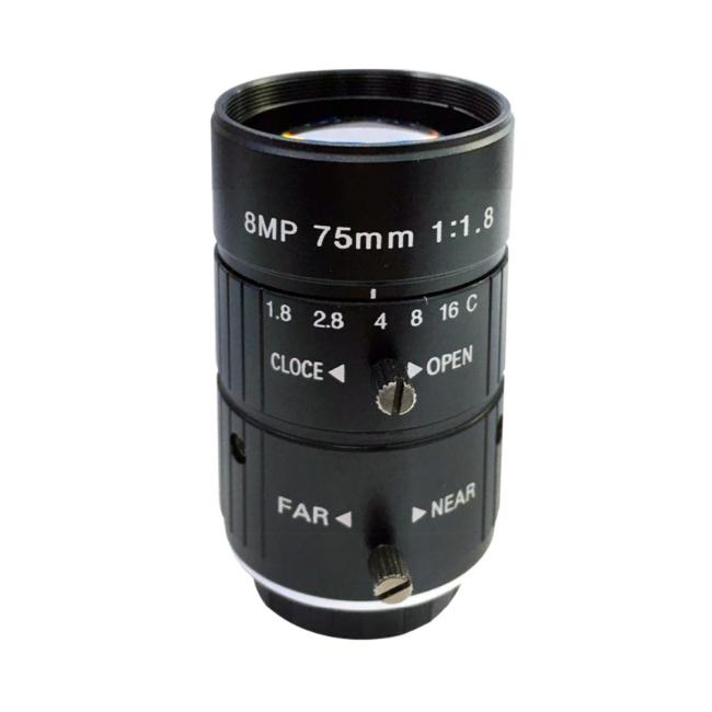 HD 8MP 75mm CCTV Camera C Mount Lens Manual Iris Manual Focus F1.8 Aperture 1" Image Format Industrial Camera Lens HD 8MP 75mm CCTV Camera C Mount Lens Manual Iris Manual Focus F1.8 Aperture 1" Image Format Industrial Camera Lens