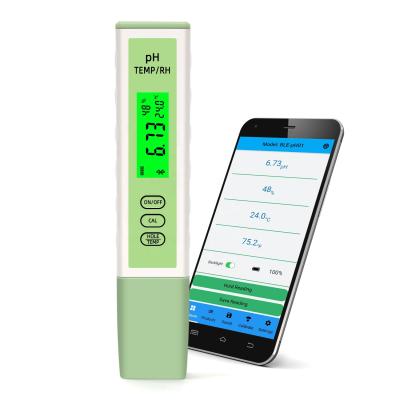 China Smart Bluetooth pH/RH/TEMP Meter Powered by YINMIK Mobile App BLE-pH01 for sale