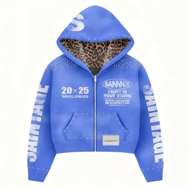 Custom-Vintage-Men's-Distressed-Zip-up-Heavyweight-Hoodie,blue