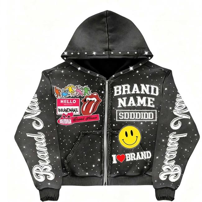 High-Quality-100%-Cotton-Distressed-Zip-up-Acid-Wash-Men's-Hoodie,black